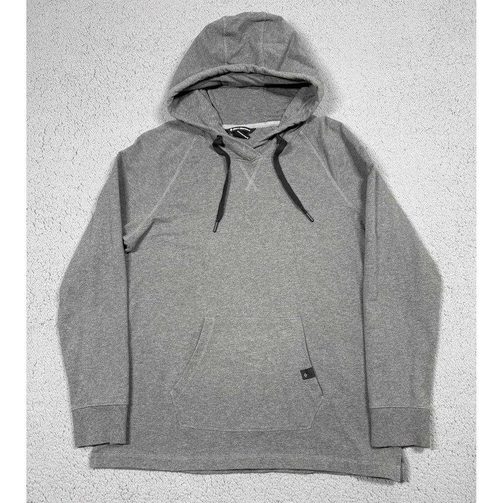 Black Diamond‎ Hoodie Womens Large Gray Lightweight Graphic Kangaroo Pullover